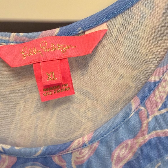 Blue and Pink Patterned Sleeveless Dress/romper Lily Pulitzer - Picture 3 of 3